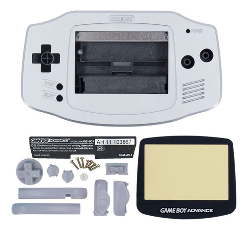 Carcasa Para Game Boy Advance (gba) Color Solido Plata