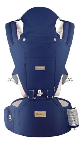 Bolsa Canguru Ergonômico Bebê Azul Mamãe 12 Posições 3 Em 1 Cor A6612-a( Azul)