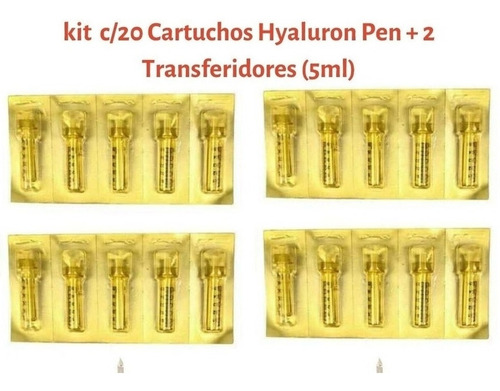Kit 20 Seringas 0,5ml Hyaluron Pen Caneta Pressurizada Todas