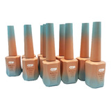 Kit 6 Esmaltes Gel Refletivo Com Glitter Diamantado Unhas Uv