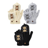 3 Pares De Guantes Sin Dedos De Punto De Invierno Cálidos Gu