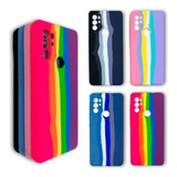 Funda Silicone Arcoiris Rainbow Para Motorola G100 Colores
