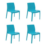 Kit 4 Cadeiras Alice Azul Tramontina 92037/070