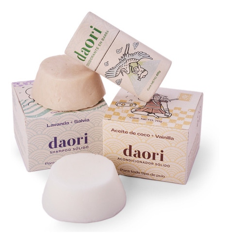 Desodorante Shampoo Sólido Acondicionador Daori Pack Inicial