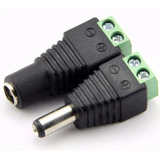 Conector Led Camara Ficha Plug Hembra Macho Alimentacion