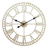 Reloj De Pared Lron Art Garden Con Números Romanos De 40 Cm