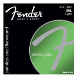 Encordoamento Fender Guitarra 012 052 Flatwound 50l