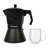 Pack Cafetera Italiana 12 Tazas + Taza Doble Pared 300 Ml