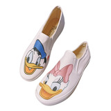 Tenis Lona Pato Donald Daisy Corte Urbano De Moda 