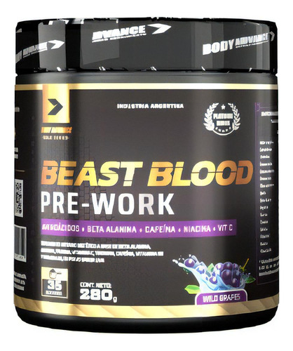 Beast Blood Pre Work 280g - Body Advance