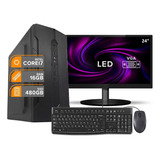 Computador Completo Cpu Intel Core I7 16gb Ssd 480gb Monit24