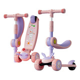 Patineta Scooter Monopatin Niños Musical Luz Led 2 En 1     