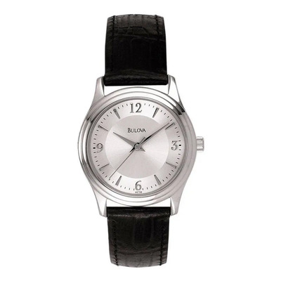 Reloj Bulova Classic L - Ss S Original Mujer Time Square Color de la correa Negro Color del bisel Plateado Color del fondo Plateado | Meses sin interés