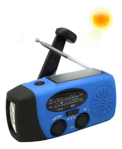 Radio.camping Solar Para Radio De Manivela Usb Con Carga