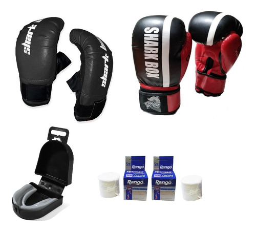 Oferta,kit Boxeo-kick Boxing, Guantes+guantines+bucal+vendas