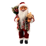 00101757 Santa 45cm Oso Chaqueta Dulces