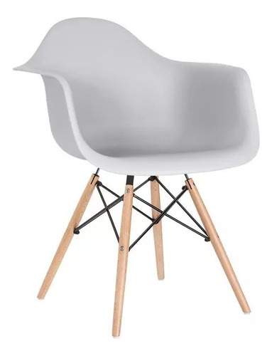 Kit 2 Cadeiras Charles Eames Wood Com Braços - Frete Grátis
