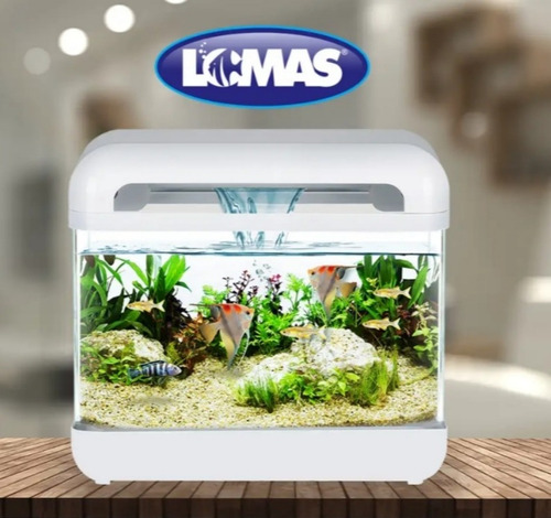 Nano Acuario Cascada 15 Litros Para Agua Dulce Color Blanco