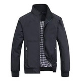 Chaqueta Bombardero Chaqueta Casual Sólida Masculina