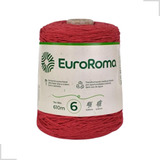 Barbante Euroroma 610m Fio 6 Eurofios Diversas Cores Crochê Cor Vermelho