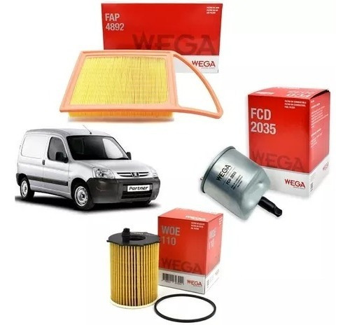 Kit Filtros Wega Peugeot/ Citroen Hdi - Gutti