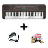 Teclado Yamaha Psre360 Dw Sensitivo + Fuente Simil Madera