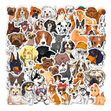 50 Pegatinas De Dibujos Animados De Perros, Impermeables, Bo