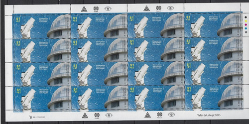 P11 Argentina Plancha Año 2009 Observ. Astronómicos Mint