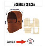 Molderia Textil Imprimible  En Pdf A4 Balaclava Pasamontaña