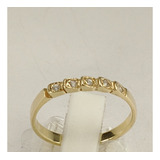 Anillo Oro 10 Kilates Zirconia Churumbela Talla 7