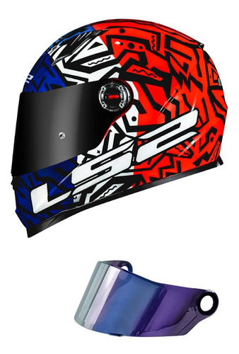 Capacete Feminino Ls2 Ff358 Memphis Mais Viseira Camaleão