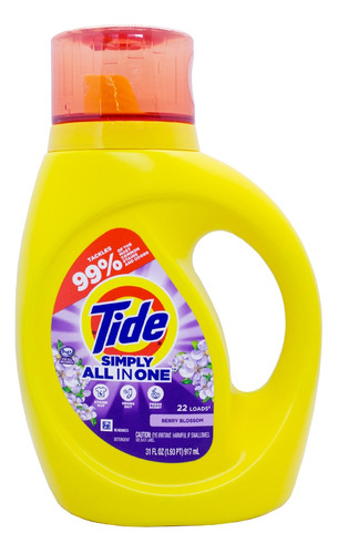 Tide Simply Clean & Fresh 2 En 1 Jabón Líquido Ropa X 917ml