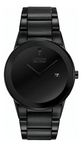 Reloj Citizen Hombre Eco Drive Minimalista Black Au106558e Color De La Malla Negro Color Del Bisel Negro Color Del Fondo Negro