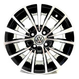 Rodas Brw 810 Jetta P/ Gol Voyage Aro 14 4x100 (jogo) +bicos Cor Preto Com Diamantado