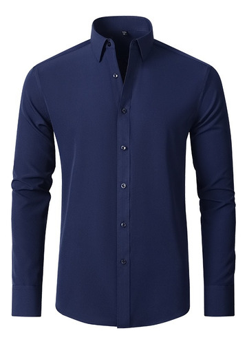 Camisa Slim Fit Manga Larga Para Hombre Casual Casey Kevin