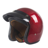 3/4 Casco Con Visera Para Hombre, Protector De Cara Abierta