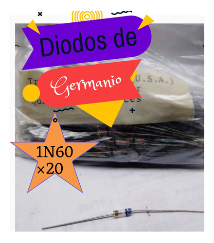 Pack ×20 Diodos De Germanio 1n60