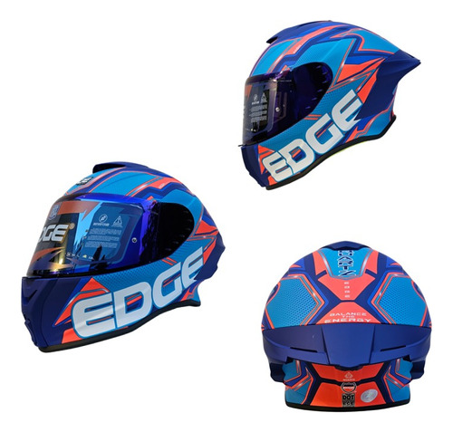 Casco Moto Edge Shangai Integral Certificado Dot/ece