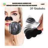 Removedor De Cravos Limpeza De Pele 20 Máscaras P/ Nariz