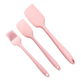 Set De Repostería Espátula Miserable Brocha De Silicón Rosa