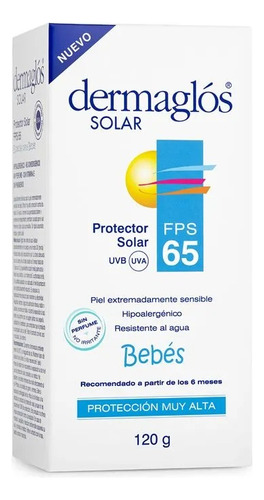 Dermaglos Solar Fps 65 Bebes X 120 Gs Crema Prote. Muy Alta
