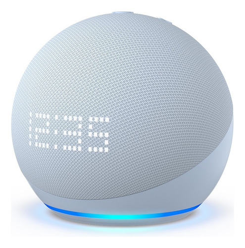 Alexa Echo Dot 5ª Geração Com Relógio Azul Claro Speake 
