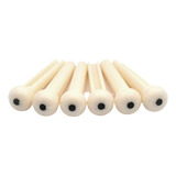 Kit 6 Pinos De Plástico Branco Para Cavalete Violão Aço