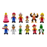 Set 12 Figuras Muñecos Mario Bros Luigi Yoshi Toad Donkey