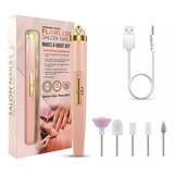 Lima Eléctrica 5en1 Pulidor Recargable Uña Manicure Pedicure