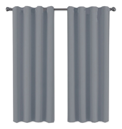 Combo X2 Juegos De Cortinas Blackout Textil De 150cm Largo