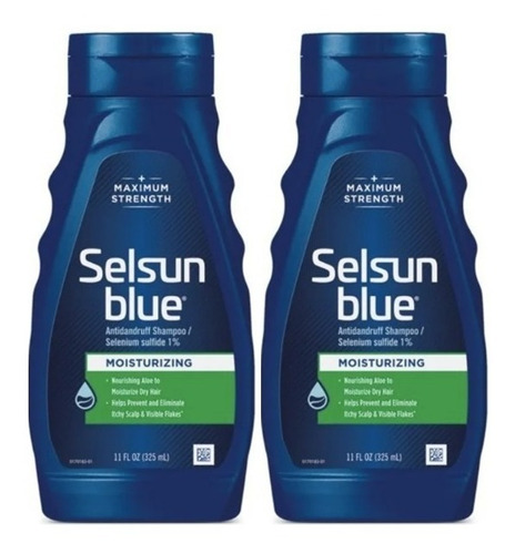 2 Shampoo Selsun Blue Moisturizing 325ml 11oz C/u