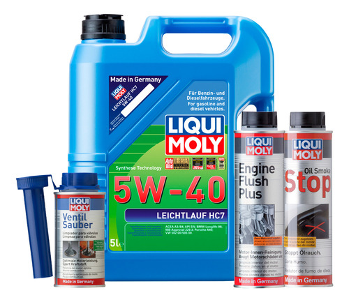 Pack 5w40 Oil Smoke Stop Ventil Sauber Liqui Moly