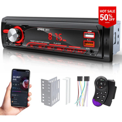 Autoestéreo Hivoz Reproductor Mp3 Estereo Para Carro Aux Usb Sd Estereo Para Carro Bluetooth Eq Estereo Auto Con Pantalla Lcd Con Luces De 7 Colores Auto Stereo 1 Din | MercadoLibre