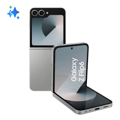 Teléfono celular Samsung Galaxy Z Flip6 5g, 256 GB, 12 GB de RAM, pantalla 6.7, cámara. Dual+ Selfie de 50 megapíxeles, Galaxy Ai, gris - Excelente (Reacondicionado) | Meses sin interés